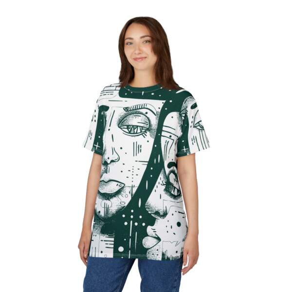 Abstract Portrait All-Over Print Tee — Moody Line Art Faces - GIFTZ For Your Loved Ones