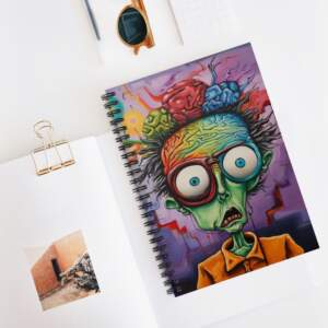 Spiral Notebook — Colorful Mad Scientist Brain Art (Ruled) - GIFTZ For Your Loved Ones