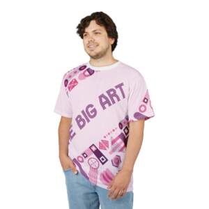 The Big Art Pink Graphic Tee — All-Over Print Abstract Design - GIFTZ For Your Loved Ones