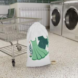 Green Dresses Laundry Bag — Floral Hanging Laundry Tote - GIFTZ For Your Loved Ones