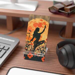 Floral Yoga Phone Holder - Artistic Mobile Display Stand for Smartphones - GIFTZ For Your Loved Ones