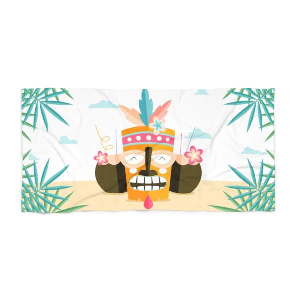 Tropical Tiki Beach Towel - Fun Summer Design for Pool and Beach Days - GIFTZ For Your Loved Ones