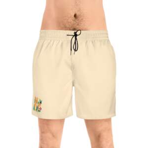 Swim Shorts - 'N**E' Tropical Graphic Men's Mid-Length Swim Trunks - GIFTZ For Your Loved Ones