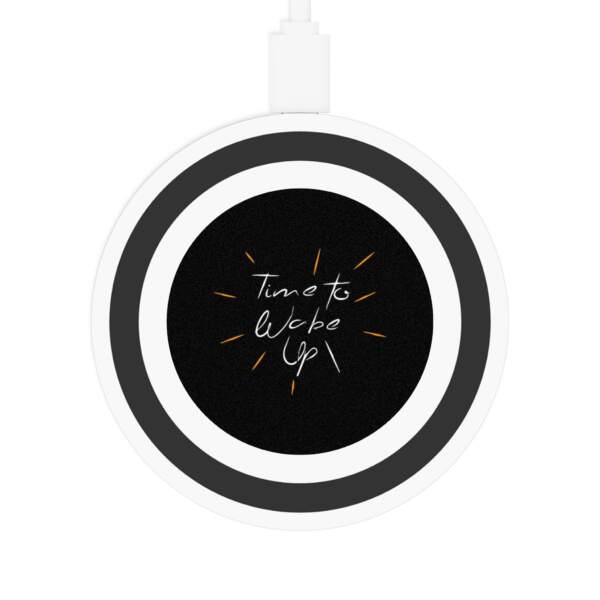 Wireless Charging Pad - 'Time to Wake Up' Design - GIFTZ For Your Loved Ones
