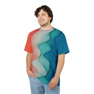 Artificial Waves All Over Print Tee - Unisex Cut & Sew Tee (AOP) - GIFTZ For Your Loved Ones