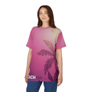 Beach Gradient Palm Tee — 'Beach Party' All-Over Print T-Shirt - GIFTZ For Your Loved Ones