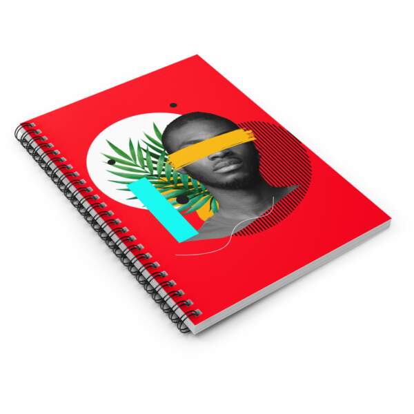 Abstract Portrait Spiral Notebook — Bold Red Modern Art Journal - GIFTZ For Your Loved Ones