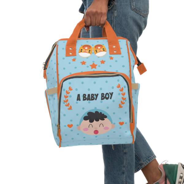 Cute Baby Boy Multifunctional Diaper Backpack | Stylish & Practical for New Parents - GIFTZ For Your Loved Ones