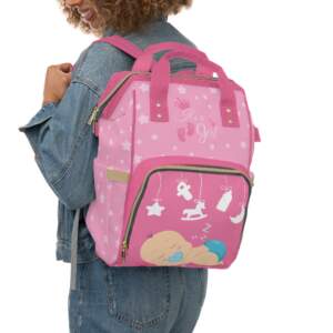 Baby Girl Multifunctional Diaper Backpack - Cute & Practical for New Parents - GIFTZ For Loved Ones