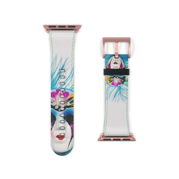 Vibrant Carnival Watch Band with Colorful Mask Design - GIFTZ For Your Loved Ones