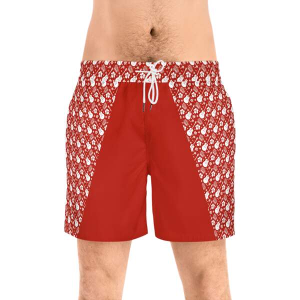 13914043272671006421_2048.jpeg Men's Red Floral Swim Shorts — Patterned Mid-Length Beach Trunks - GIFTZ For Your Loved Ones