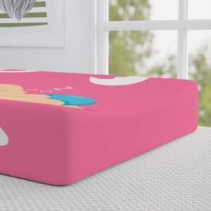 Girls' Baby Changing Pad Cover - Adorable Pink Design with Sleeping Baby Theme - GIFTZ For Your Loved Ones