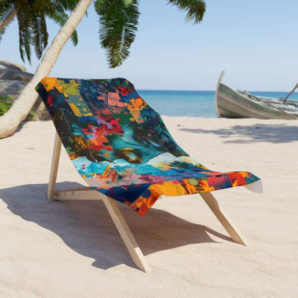 Colorful Puzzle Pattern Beach Towel for Summer Relaxation - GIFTZ For Your Loved Ones