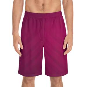 Men's Ombre Magenta Board Shorts — Quick-Dry Beach Swim Trunks - GIFTZ For Your Loved Ones