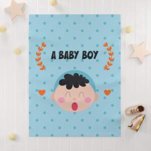 Cute Baby Boy Fleece Blanket - Soft & Cozy Gift for Newborns - GIFTZ For Your Loved Ones