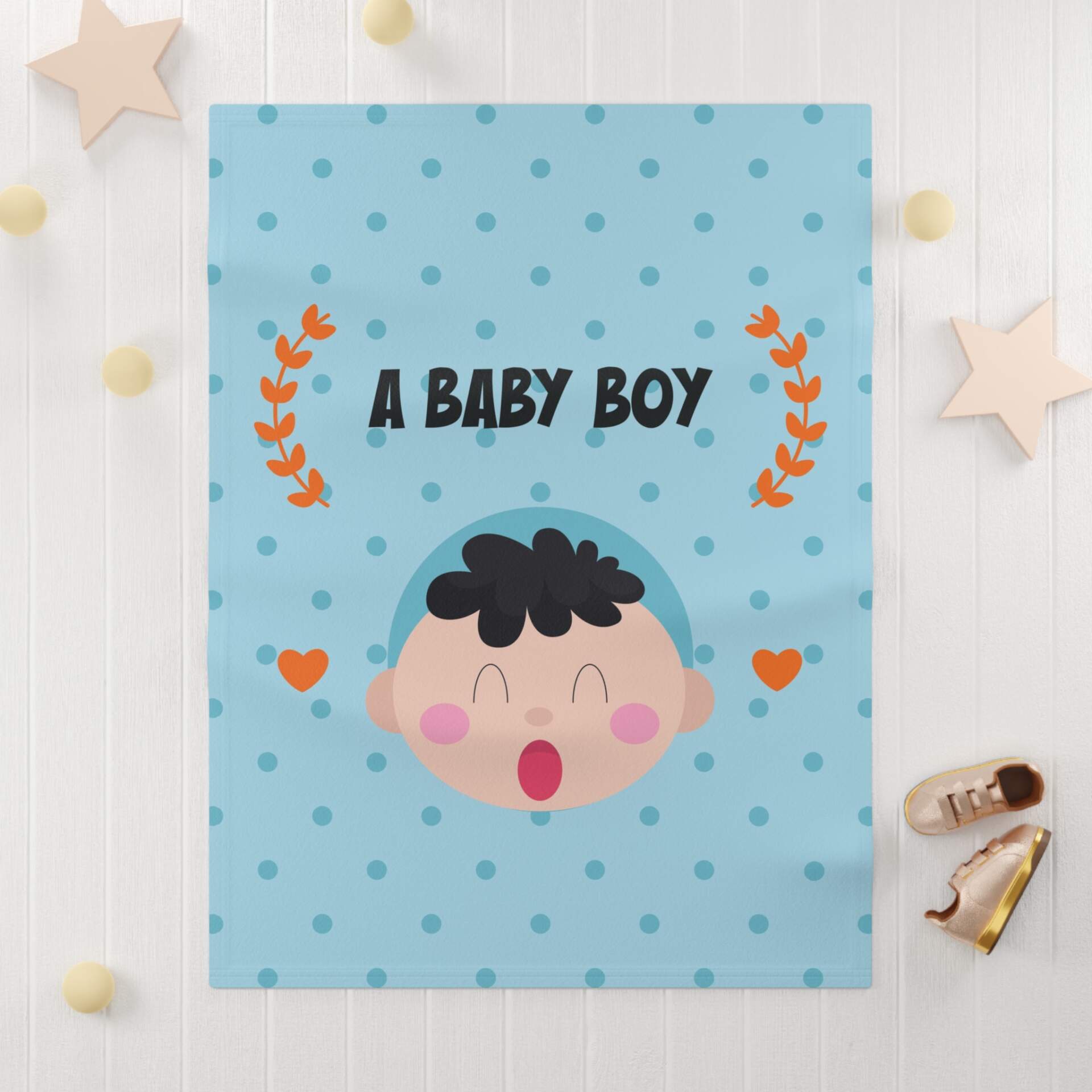 Cute Baby Boy Fleece Blanket - Soft & Cozy Gift for Newborns - GIFTZ For Your Loved Ones