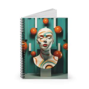 Art Bust Spiral Notebook — Abstract Geometric Design Ruled Journal - GIFTZ For Your Loved Ones