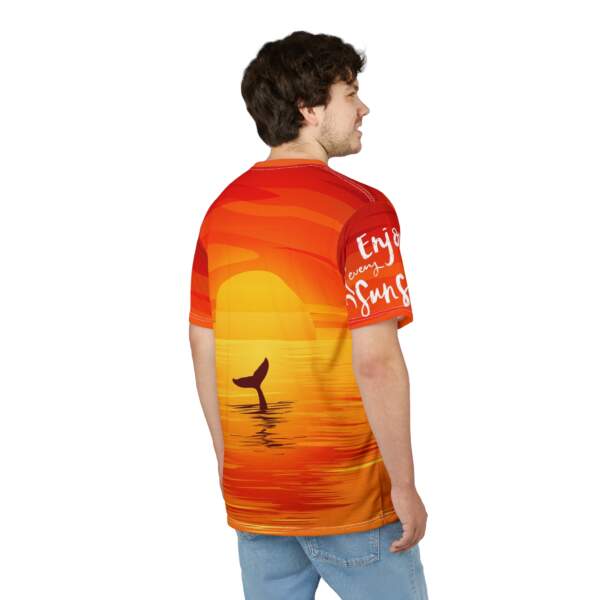 Sunset Whale Tail Tee — Orange Ocean Sunset All-Over Print Shirt - GIFTZ For Your Loved Ones