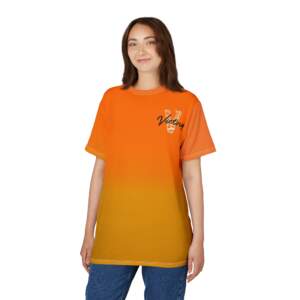 Victory V Hand Gradient Tee — Orange Ombre Graphic T-Shirt - GIFTZ For Your Loved Ones