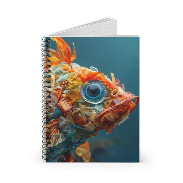 Recycled Plastic Fish Spiral Notebook — Ocean Conservation Ruled Journal - GIFTZ For Your Loved Ones