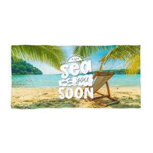 Tropical Beach Towel - 'Sea You Soon' Summer Vibes - GIFTZ For Your Loved Ones