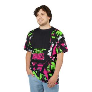 Street Rules Graffiti Tee — Neon Urban All-Over Print T-Shirt - GIFTZ For Your Loved Ones