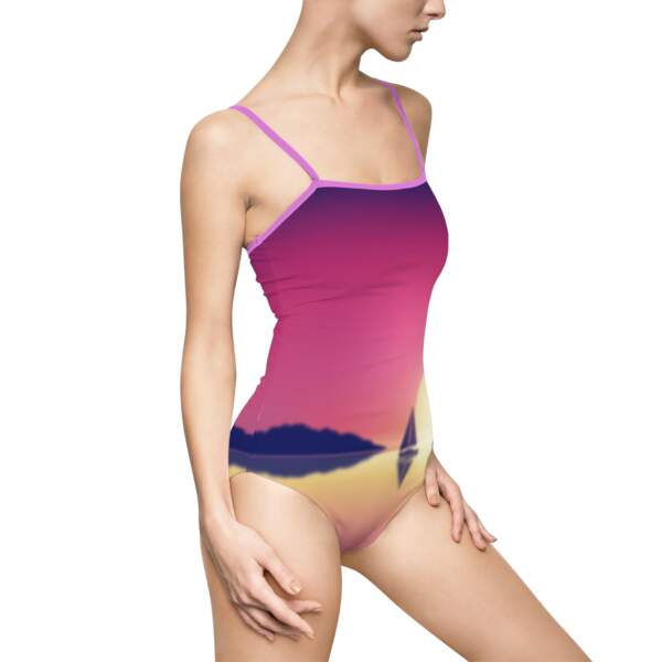Sunset Sail One-Piece Swimsuit — Tropical Beach Print - GIFTZ For Your Loved Ones
