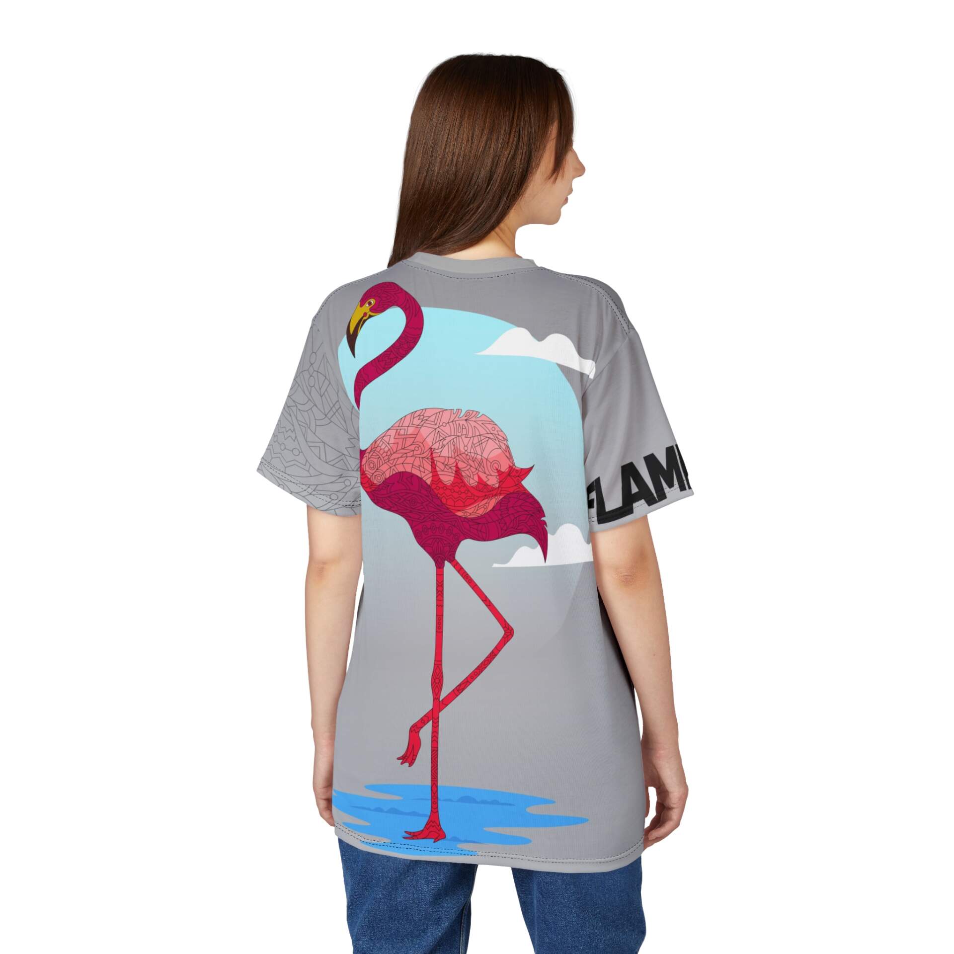 Flamingo Girl All-Over Print Tee for Women's - GIFTZ For your loved ones