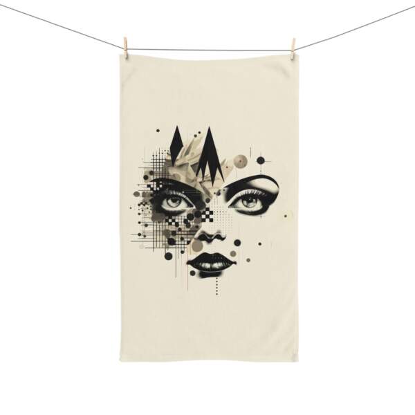 Artistic Abstract Face Hand Towel - Modern Home Decor - GIFTZ For Your Loved Ones