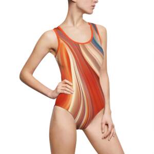 Retro Sunset Swirl One-Piece Swimsuit - GIFTZ For Your Loved Ones