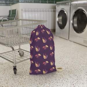 Autumn Botanica Laundry Bag — Floral Leaf Drawstring Laundry Sack - GIFTZ For Your Loved Ones