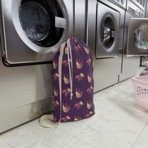 Autumn Botanica Laundry Bag — Floral Leaf Drawstring Laundry Sack - GIFTZ For Your Loved Ones