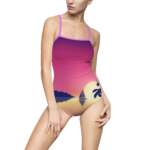 Sunset Sail One-Piece Swimsuit — Tropical Beach Print - GIFTZ For Your Loved Ones