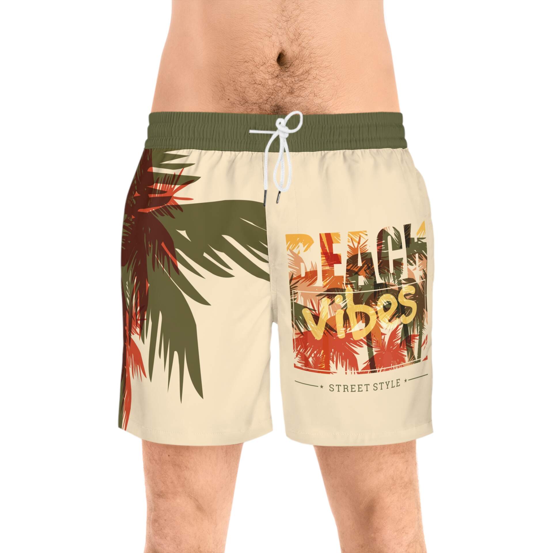 Beach Vibes Men’s AOP Swim Shorts – The Perfect Beachwear Gift for Him - GIFTZ For Your Loved Ones