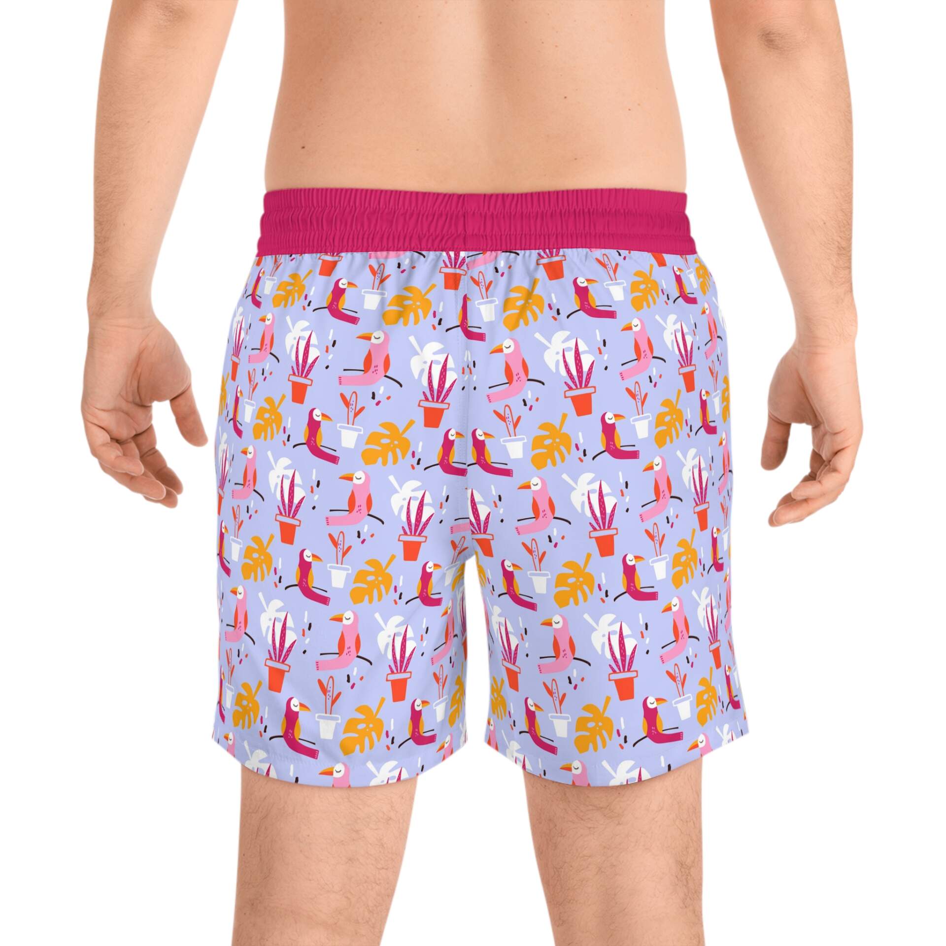 Tropical Toucan Swim Shorts — Colorful Vacation Print Men's Beach Trunks - GIFTZ For Your Loved Ones