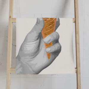 Floral Ice Cream Cone Hand Towel - Whimsical Kitchen Decor - GIFTZ For Your Loved Ones