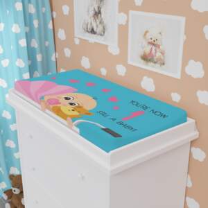 Baby Changing Pad Cover – First Birthday Design | You’re Now 1 Still a Baby! - GIFTZ For Your Loved Ones