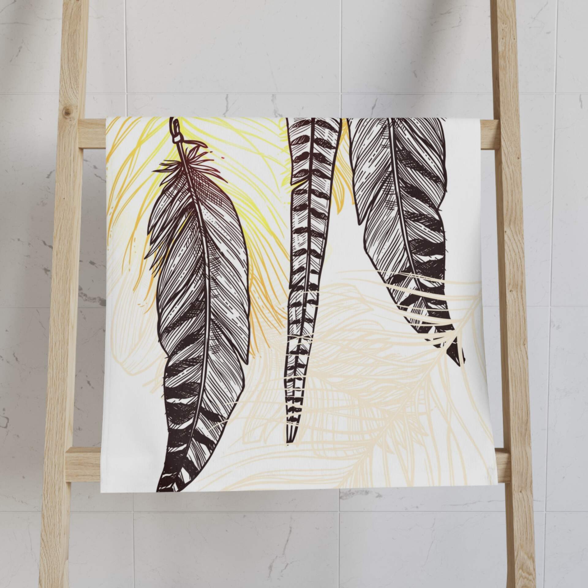 Bohemian Feather Hand Towel - Artistic & Ethereal Kitchen Decor - GIFTZ For Your Loved Ones