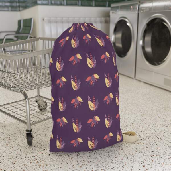 Autumn Botanica Laundry Bag — Floral Leaf Drawstring Laundry Sack - GIFTZ For Your Loved Ones