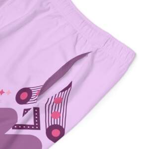 Purple Geometric Board Shorts — Men's Retro Pattern Swim Trunks - GIFTZ For your loved ones