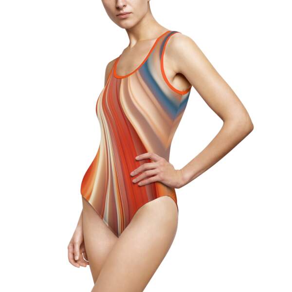 Retro Sunset Swirl One-Piece Swimsuit - GIFTZ For Your Loved Ones