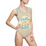 "I Want the World to See My Body" Empowerment One-Piece Swimsuit - GIFTZ For your loved ones