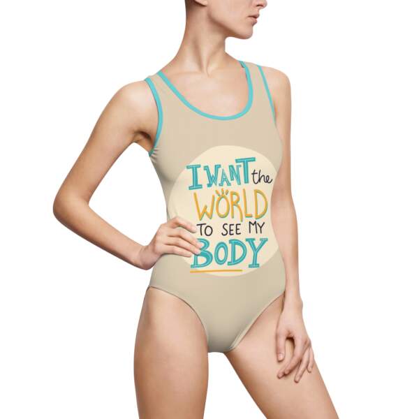 "I Want the World to See My Body" Empowerment One-Piece Swimsuit - GIFTZ For your loved ones