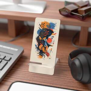 Artistic Smartphone Display Stand - Colorful Female Profile Design - GIFTZ For Your Loved Ones