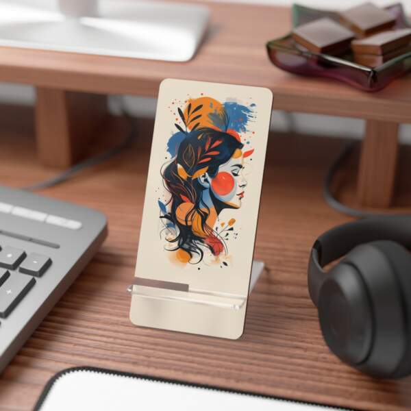 Artistic Smartphone Display Stand - Colorful Female Profile Design - GIFTZ For Your Loved Ones