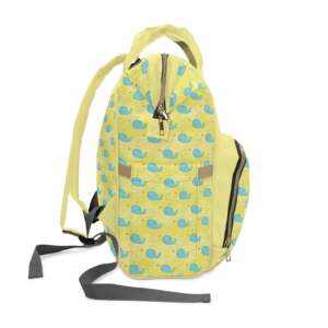 Whale Print Multifunctional Diaper Backpack – Stylish and Practical Baby Bag for Moms and Dads - GIFTZ For Your Loved Ones