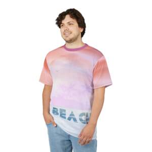 Beach Sunset Tee — Pastel Palm All-Over Print - GIFTZ For Your Loved Ones