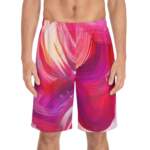 Men’s Abstract Pink Swirl Board Shorts – Trendy Summer Gift for Him - GIFTZ For Your Loved Ones