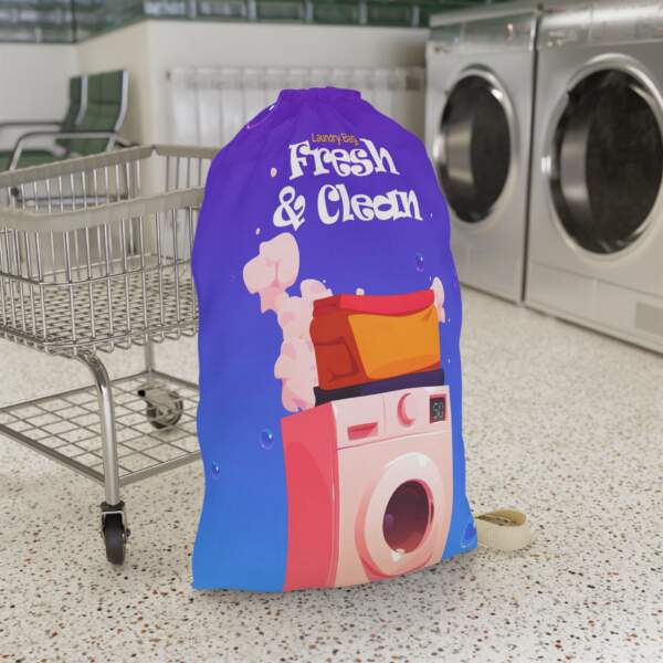 Laundry Bag — 'Fresh & Clean' Printed Laundry Sack - GIFTZ For Your Loved Ones
