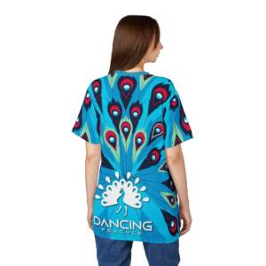 Peacock All-Over Print Tee — Vibrant Blue Peacock Graphic Shirt - GIFTZ For Your Loved Ones
